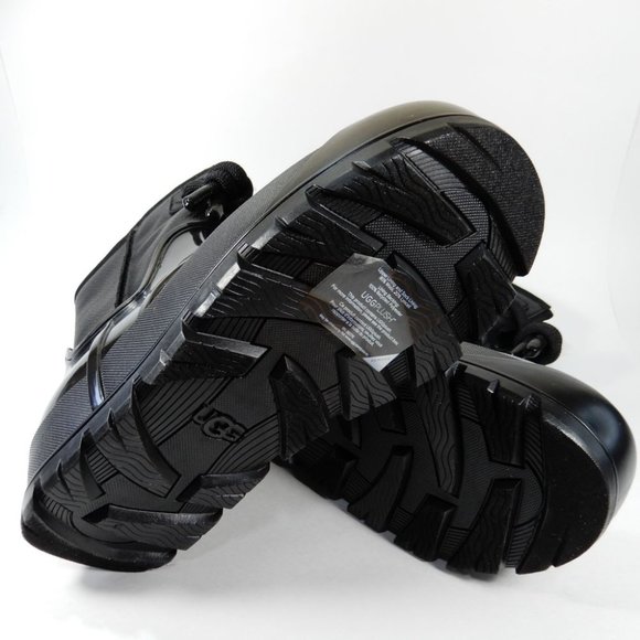 UGG Raincloud Lace Rain Snow BOOTS Size 41 10 Black Suede Waterproof NEW $175 - Picture 12 of 13